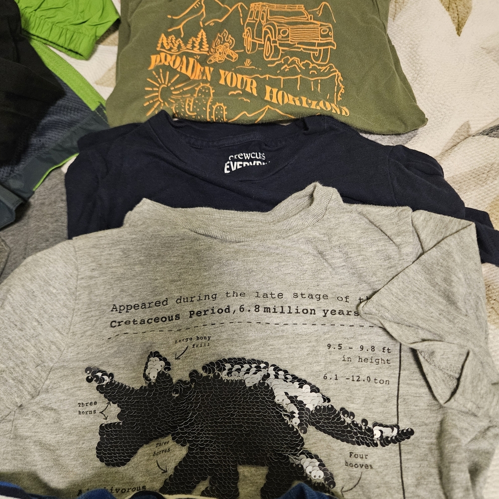 Crewcuts Kids Triceratops Graphic Tee - Gray